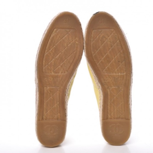 CHANEL Lambskin CC Espadrilles 41 Yellow - Picture 6 of 10